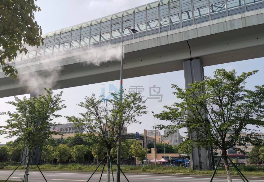 河北路灯杆加装喷雾降尘系统解决方案