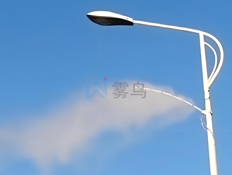 陕西路灯杆喷雾降尘系统案例